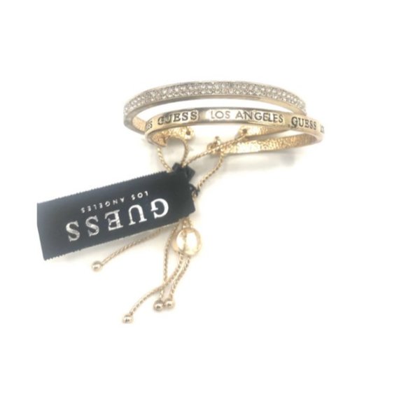 Guess Slider Bracelets 2 per pack - Gold Overlay - Picture 2 of 4